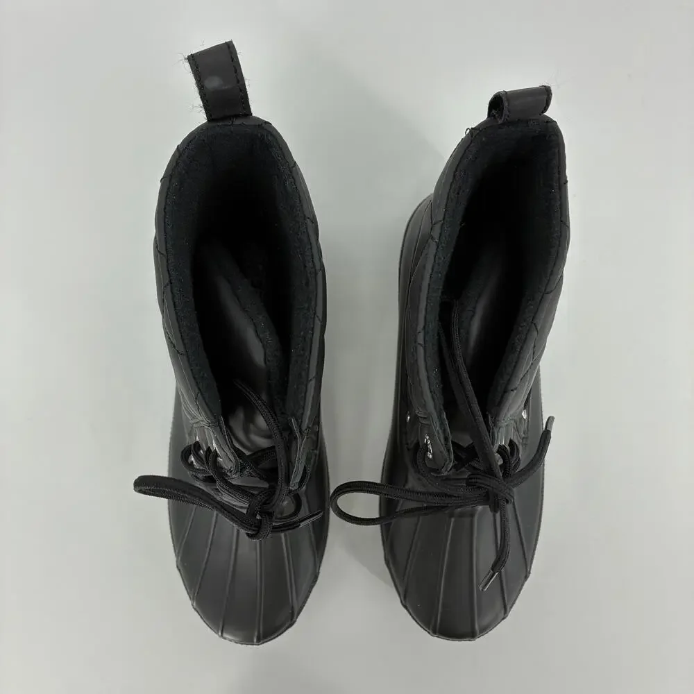 Sperry Top-Sider Womens Size 7 Black Gosling Duck Boots Round Toe Waterproof